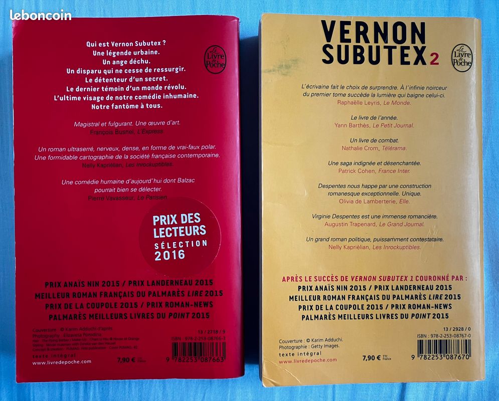 Vernon Subutex tomes 1 et 2 Virginie Despentes (image 2)