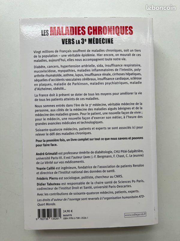 Les Maladies Chroniques vers la 3è médecine- Odile Jacob (image 3)