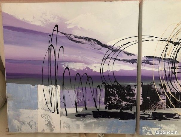 Tableau Triptyque abstrait (image 2)