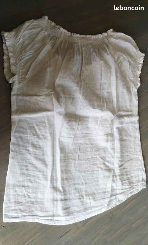 Haut blanc léger d'été Creeks T34 (image 4)