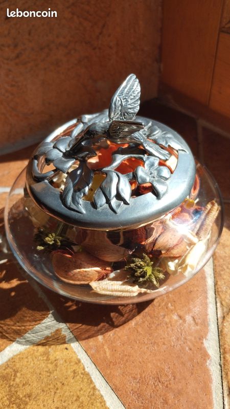 Boîte Diffuseur Pot-pourri En Verre Et étain - Fabrication Française