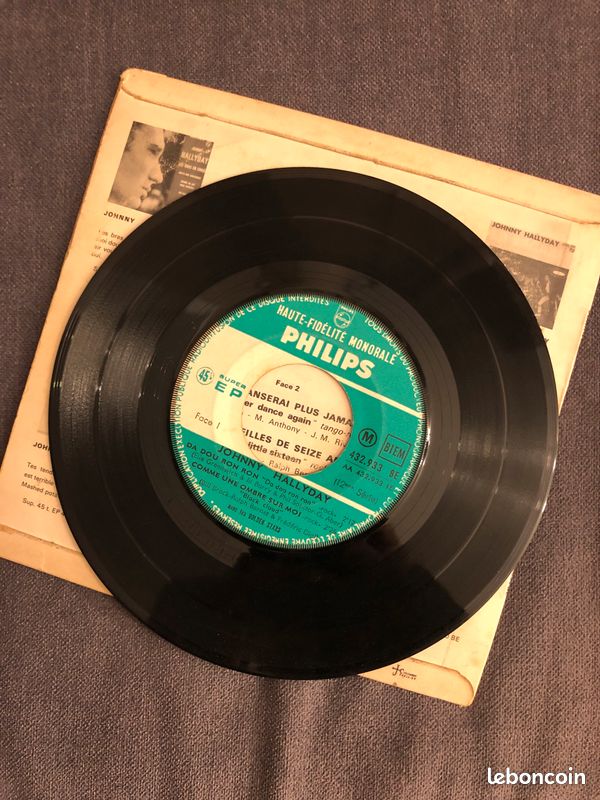 Vinyle 45 Tours - Johnny Hallyday - Da dou ron ron (image 4)