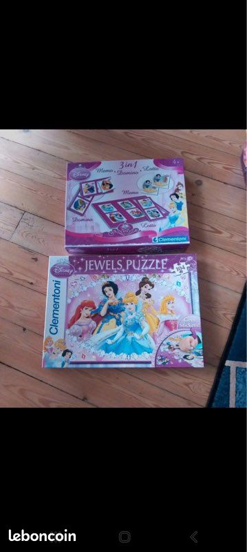 Jeux 3 en 1, puzzle et barbies princesses Disney (image 5)