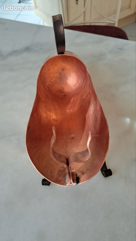 Porte bouteille à vin en cuivre signée (image 4)
