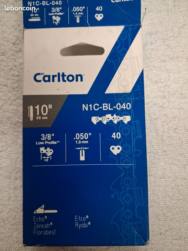 Chaîne de tronçonneuse neuve carlton guide 25 (image 2)