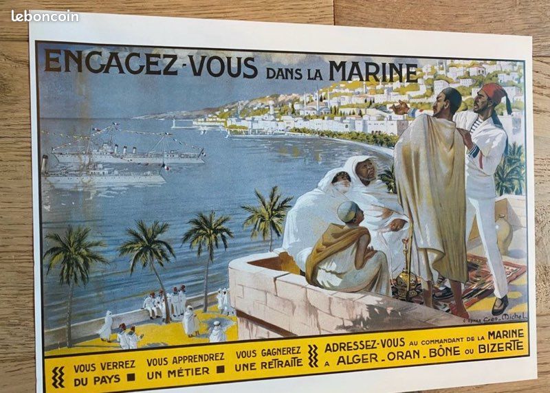 Tirage Citrate Original Marine Militaire Française Exercice à Bord - Vintage 1900 - 24x30 Cm