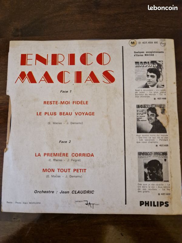 45 tours Enrico Macias (image 2)
