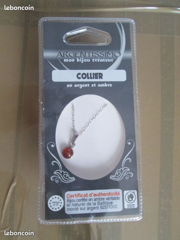 Collier Ambre & Argent (image 1)