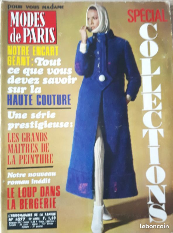 Modes de paris n°1077 1969 revue ancienne vintage (image 1)