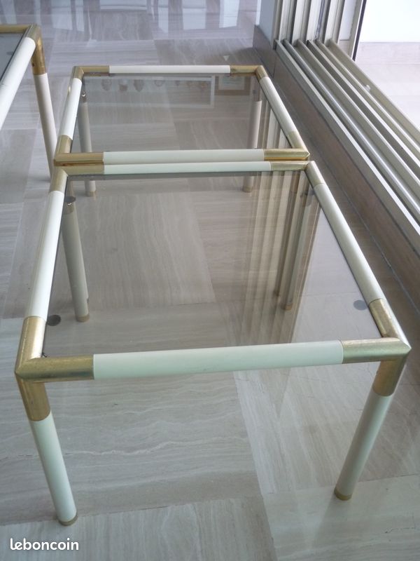Tables basses gigogne (x3) verre fumé (image 3)