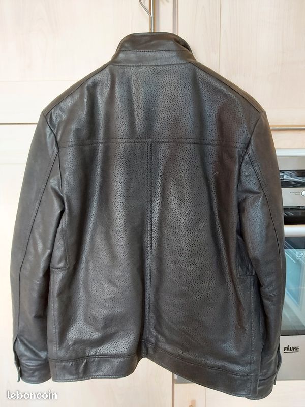 Veste garçon en cuir vachette (image 3)