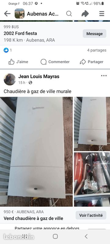 Vend chaudière gaz (image 1)