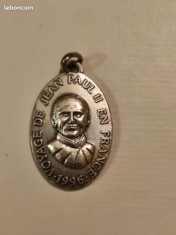 MÉDAILLE DE BRONZE JEAN PAUL II SIGNÉE BELMONDO 7cm 150g EUR 30,00