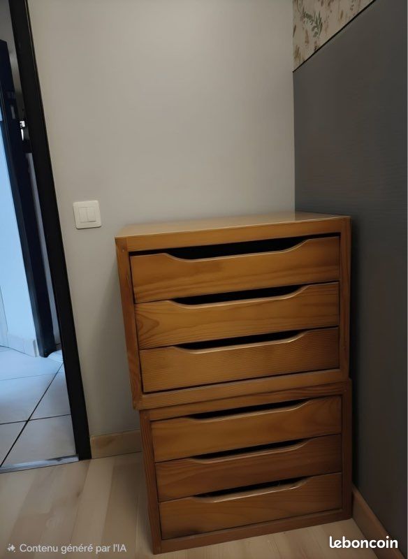 2 blocs de rangement en bois (image 1)