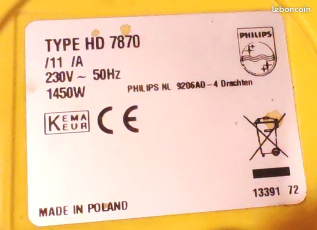 Pièce Détachée Senseo – Couvercle Noir TWIST Pour Machine Philips (7870, 7872, 7873, 782x…)