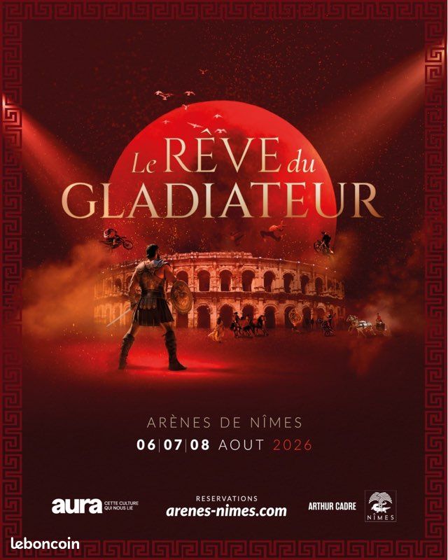 2 places pour Le rêve du gladiateur aux arènes de Nîmes (image 1)