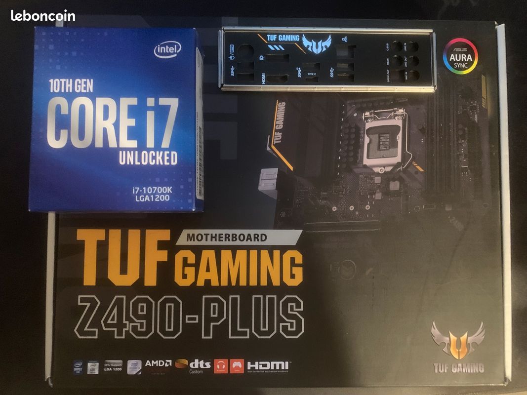 Kit upgrade processeur Intel 10700k Asus Z490 TUF 32GB RAM