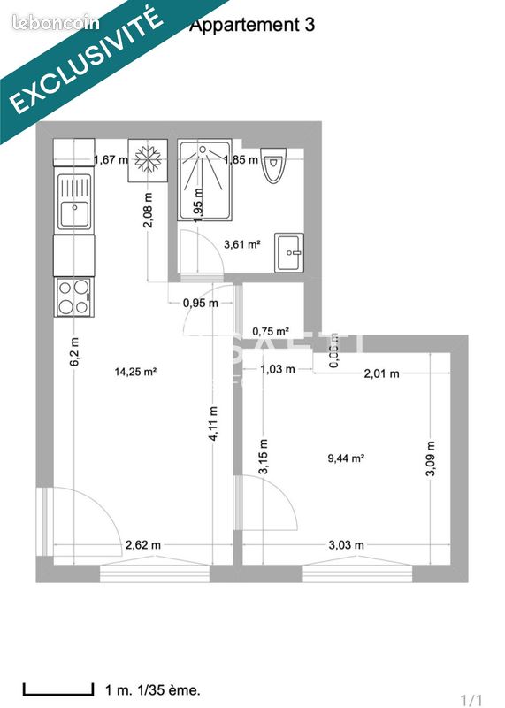 Appartement 2 pièces 29 m² · à Saint-Gelais · 29 m² · 84 900 €