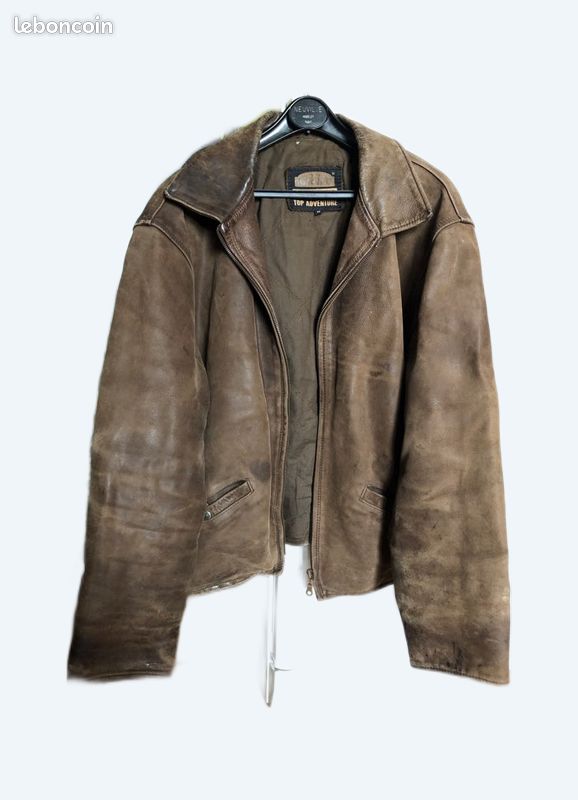 Veste en cuir vintage (image 1)