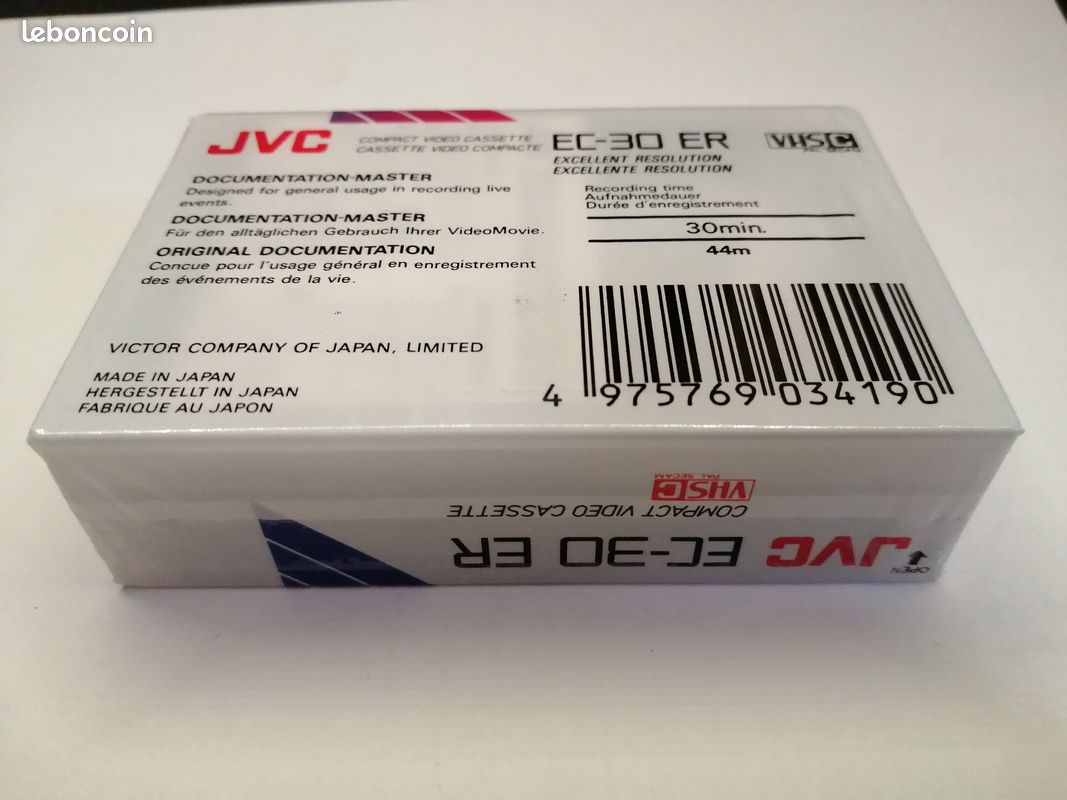 Lot De 4 Cassettes VHSC EC-30 D'occasion - Multimarques - Fonctionnelles