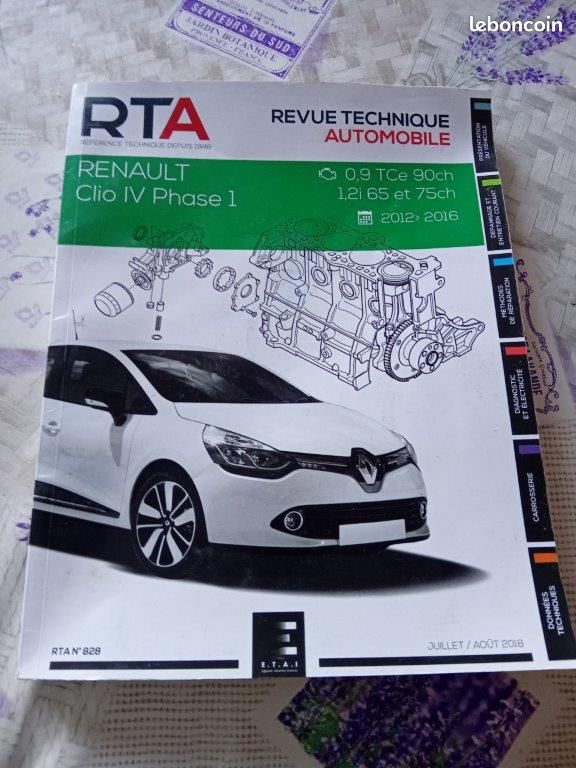 Revue Technique Auto ETAI 828 - Renault Clio IV Phase 1 (2012-2016) Essence - Manuel De Réparation Complet