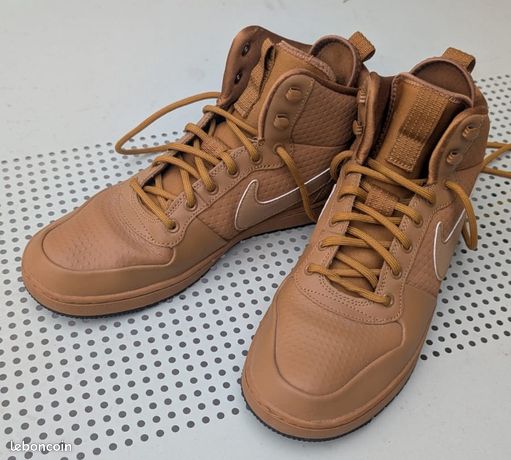 High Top Nike Camel Nike Sherpa Fur Tongue Camel Tan High Top