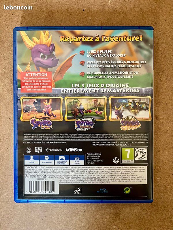 Jeu PS4 Spyro Reignited Trilogy très bon état (image 3)
