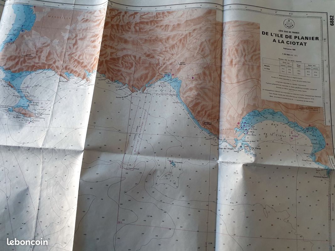 Carte maritime SHOM n°6882P de Planier à la Ciotat (image 2)