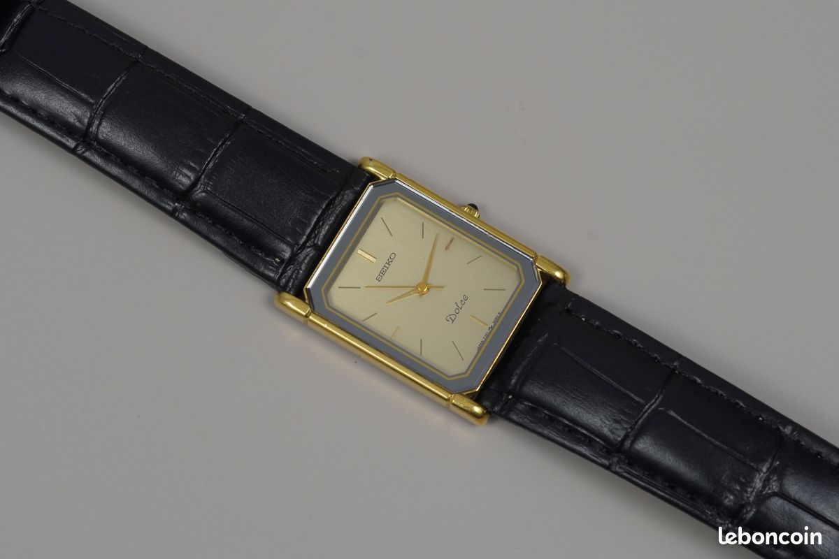 Seiko Dolce Quartz « Tank » 7741-5050 - Montres & Bijoux 【新品 