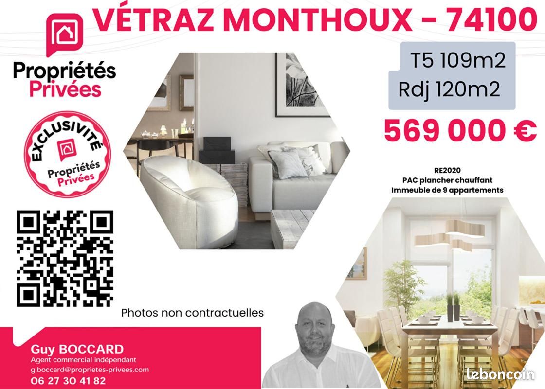 Appartement 5 pièces 109 m² · à Vétraz-Monthoux · 109 m² · 569 000 €