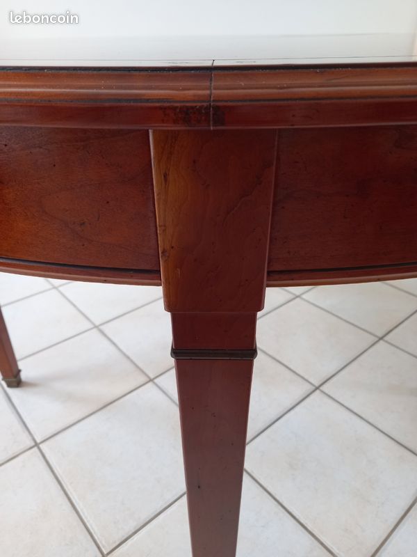 Table Grange en merisier diam. 118 avec rallonges (image 3)