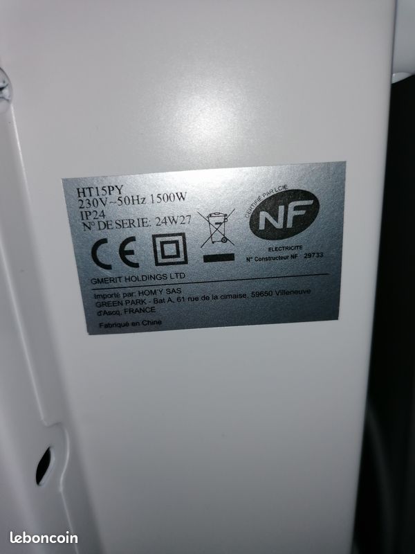 Vends 2 convecteurs 1500 w (image 3)