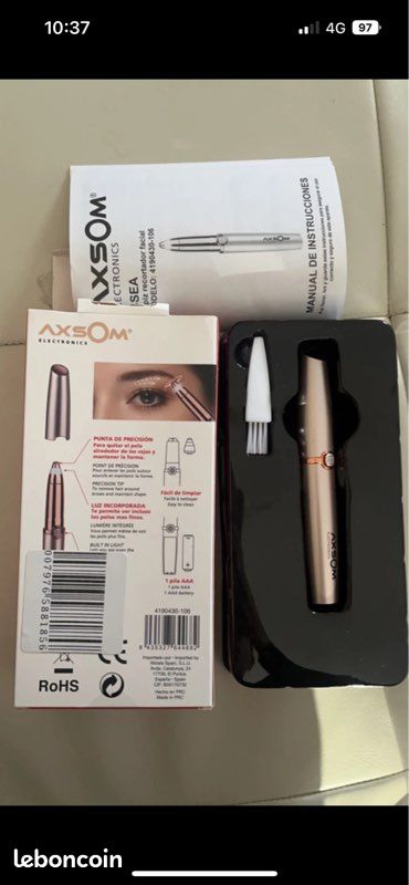 épilateur facial avec revêtement titanium gold rose (image 1)