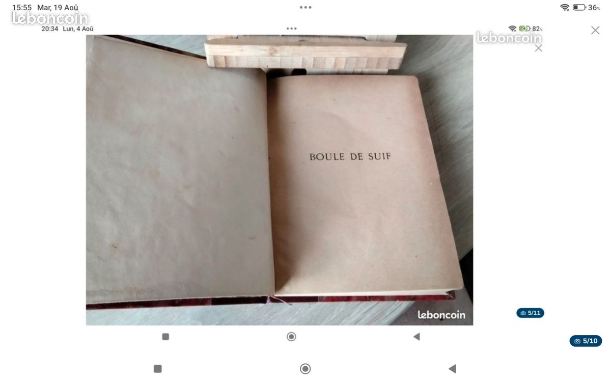 Guy de Maupassant. Boule de Suif. Librairie Paul Ollendorff. Reliure cuir. Dos à nerfs (image 5)