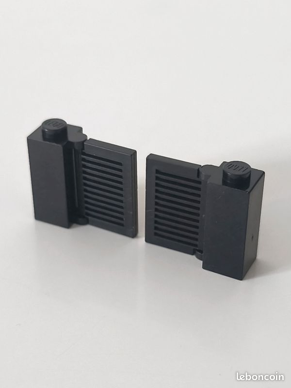 LEGO portail double vintage - poteaux + volets - 3581 + 3582 - lot noir (image 1)