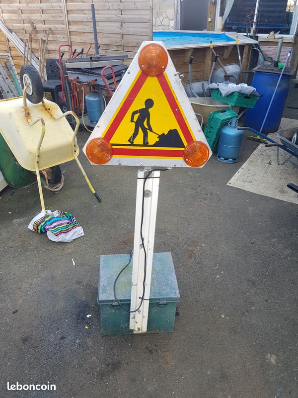 Panneau de signalisation clignotant avec batterie (image 5)