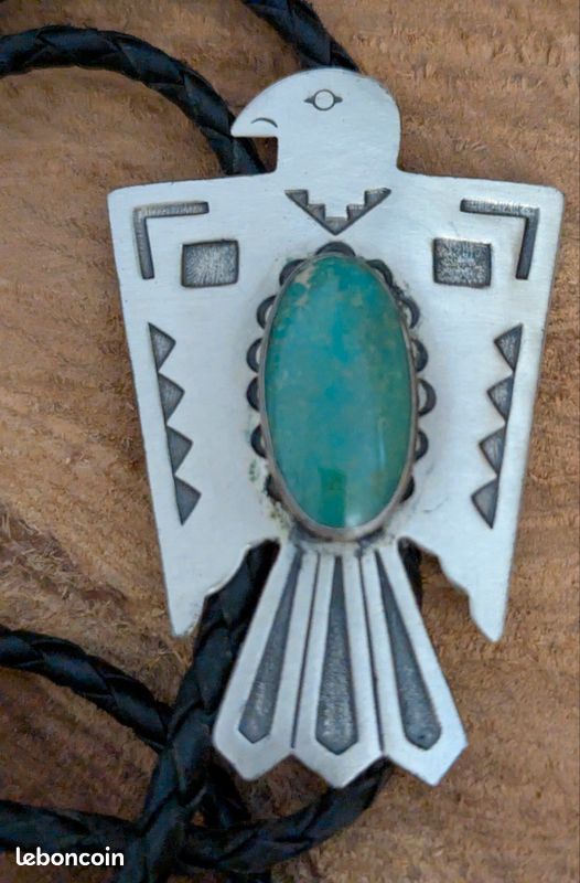 Milacolato 4 Pcs Cravate Bolo Western Cowboy Vintage Turquoise - Cuir Et Alliage