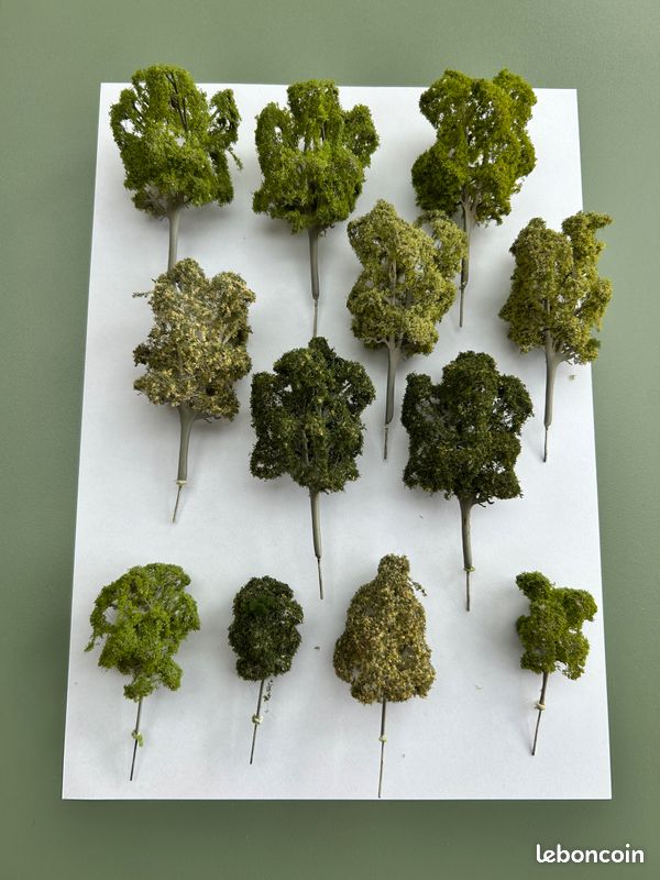 Lot De 50 Arbres Pour Maquette De Train - Échelle HO (1:87) - Hauteur ~45 Mm - Décors Paysage