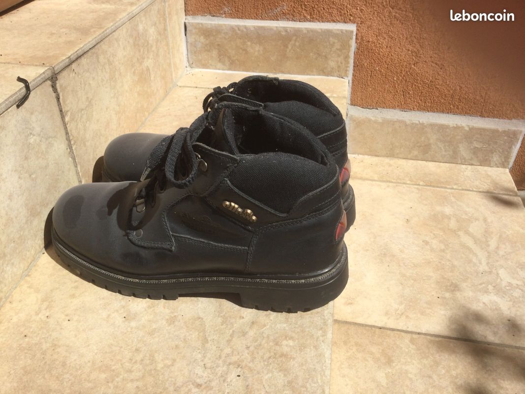 Leather Boots Bottine Ellesse Femme Marron Garçon Motif Uni Lacets