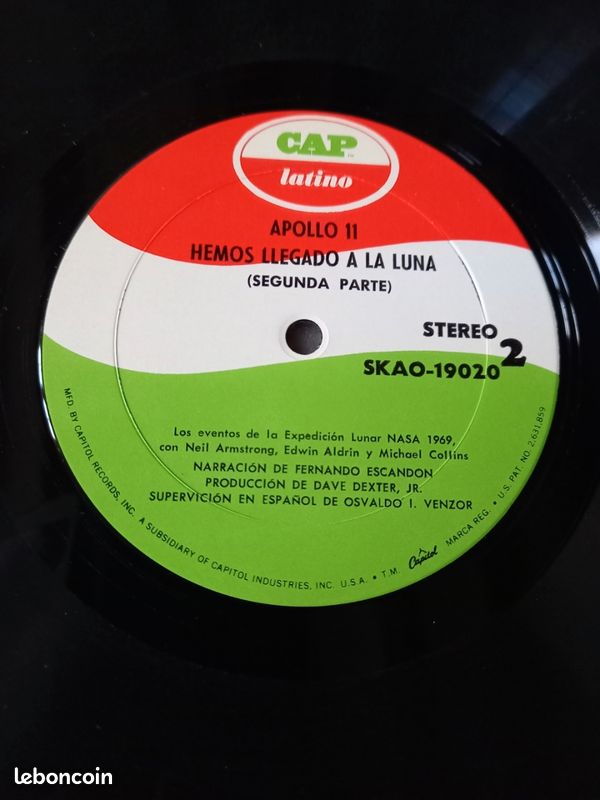 Apollo 11 vinyl lp album 1969 complet avec livret (image 8)