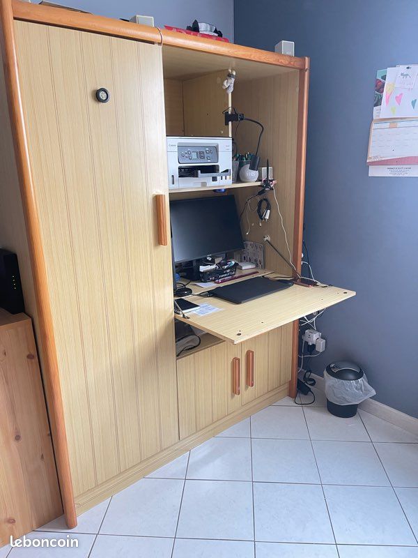 Armoire à Usages Multiples Nikko, Mdf, Marron, 40x80x87 Cm - Buffet