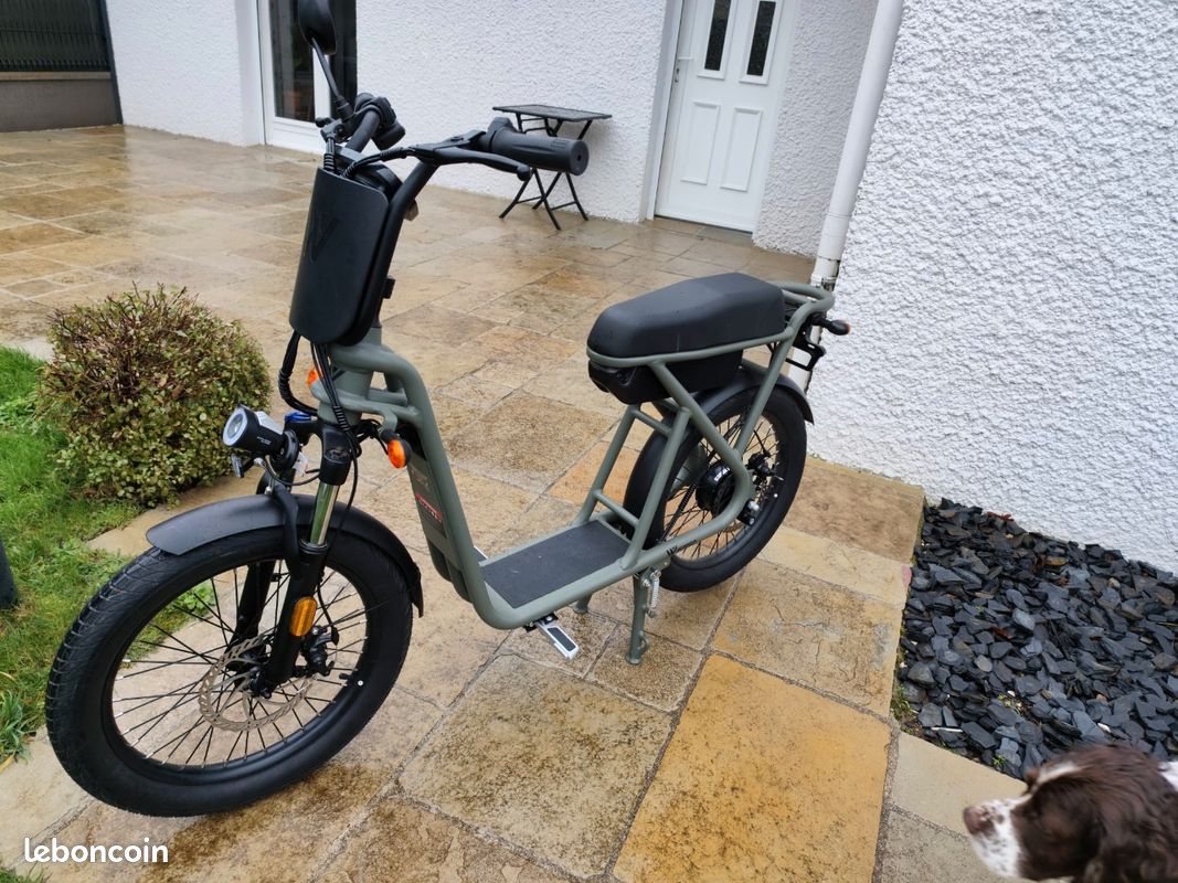 Vélo mobylette WISPEED WIMOB Plus Kaki - Homologuée (image 7)