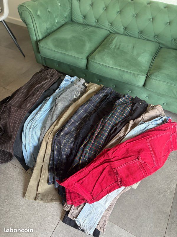 Grand lot de pantalons, jeans et shorts (28 pièces) - Taille 38 / 36 (image 2)
