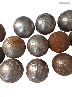 3 Boules De Pétanque Anciennes – Acier, Vintage, Fabriquées En France