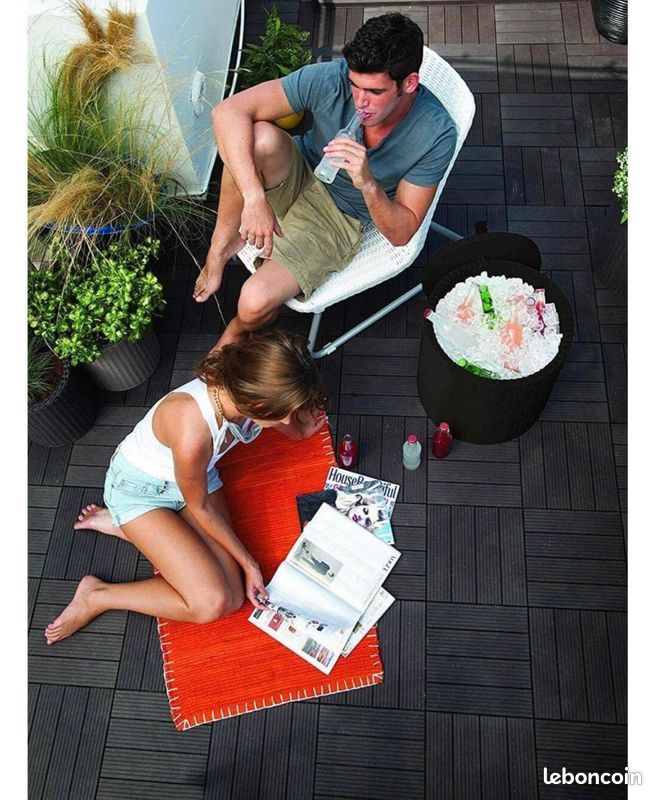 Keter Cool Stool Fridge Glacière/table d'appoint Multifunctional, Cappuccino (image 10)