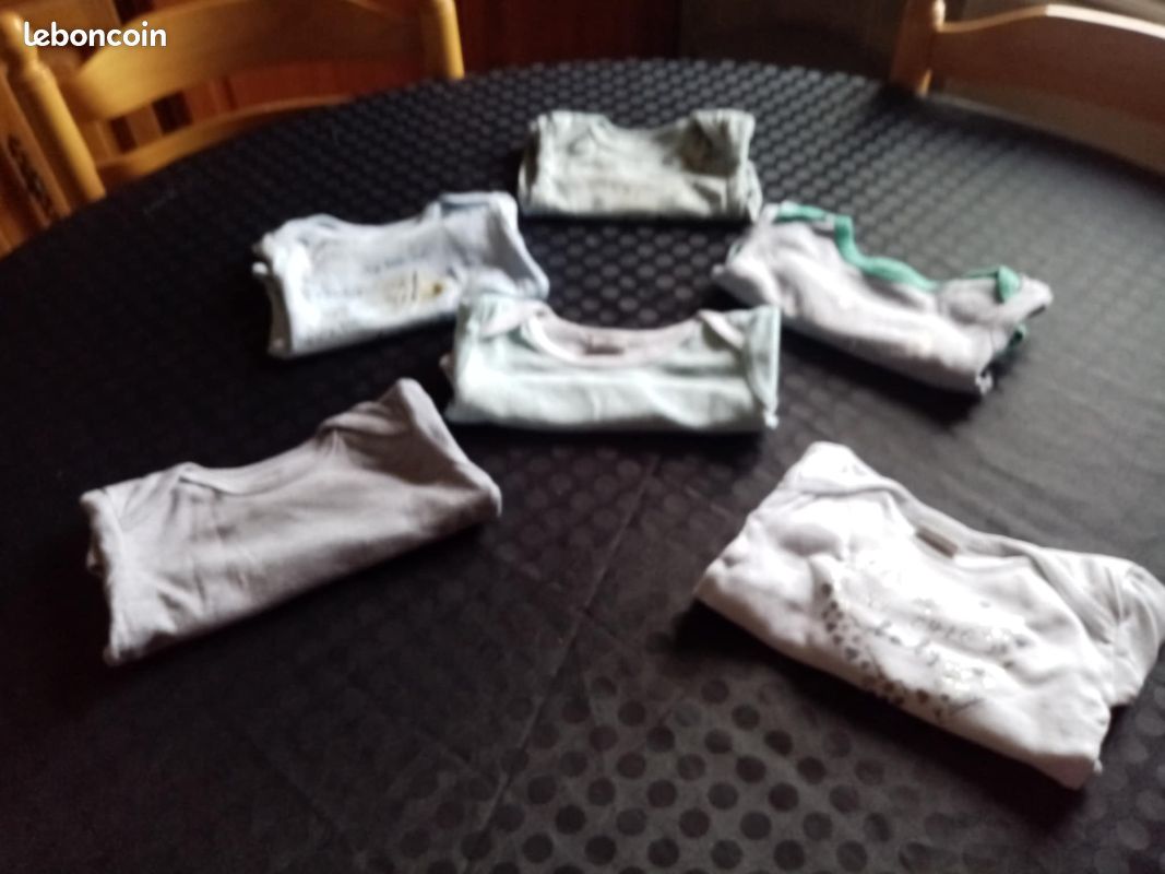 Lot de 6 bodies été 9 mois garçon (image 8)