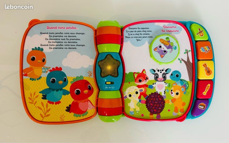 Vtech super livre enchanté des baby loulous 6-36 mois +50 chansons mélodies sons et phrases 6 comptines livre interactif parlant musical éducatif instruments de musique couleurs lot SOP77 (image 5)