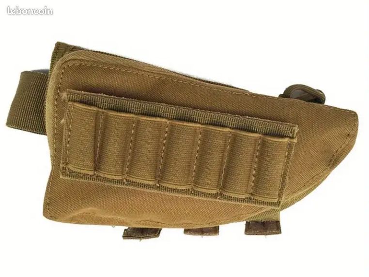 Appuie-joue De Crosse Avec Cartouchière Intégrée - Couleur Beige, Neuf