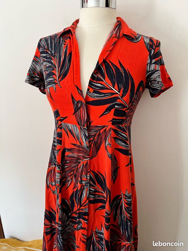 Robe chemisier rétro 🌴 Promod (image 4)