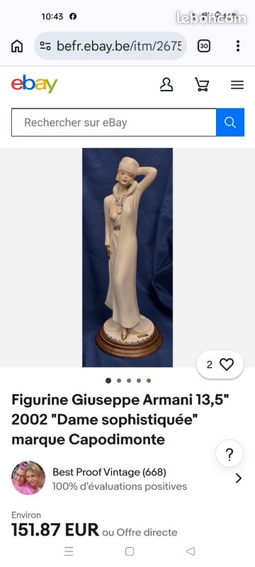 Giuseppe Armani Capodimonte figurine lampe (image 5)